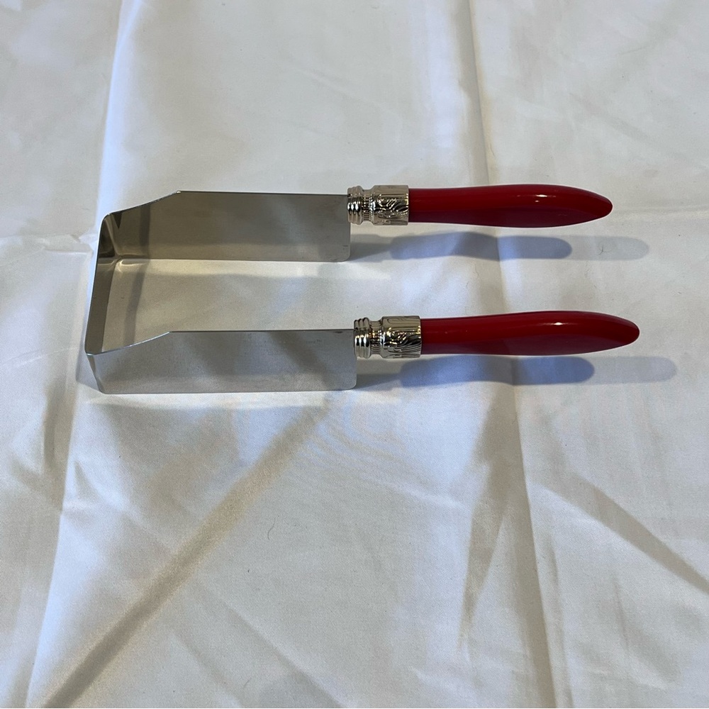 Debbie Meyer CakeCutters Set of 2 Stainless Steel Red Handles